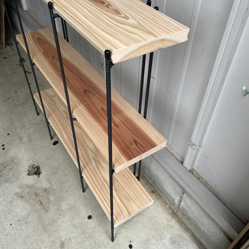 大人気‼️手作りアイアン家具 折り畳みラック  西海岸インテリア　幅100cm 新商品‼️大人気‼️ 手作りアイアン家具 アイアンシェルフ