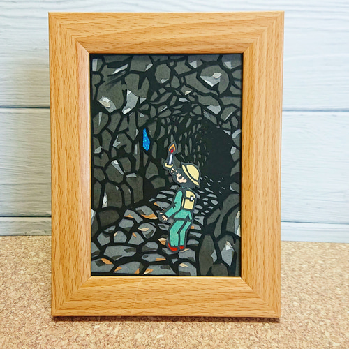 切り絵 闇に浮かぶ城 | iichi 日々の暮らしを心地よくする