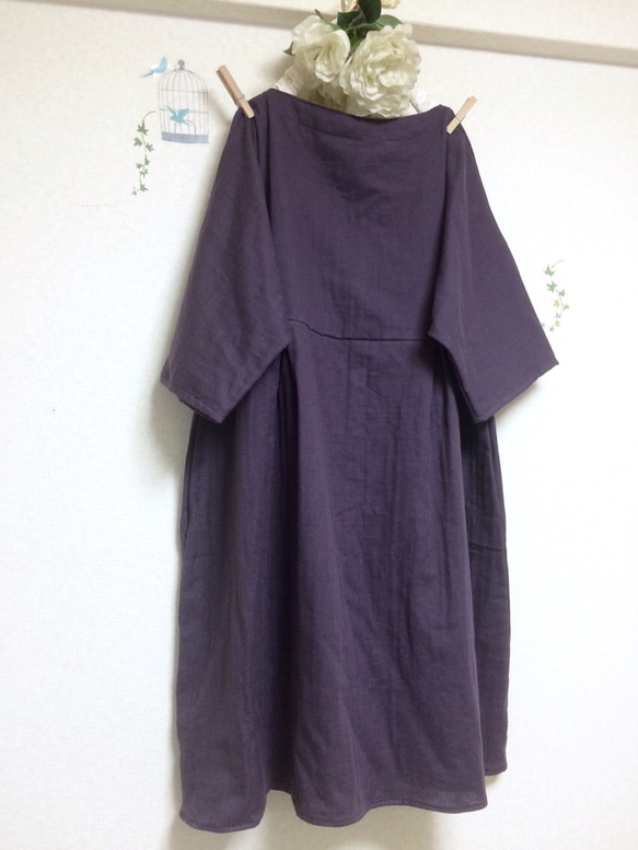 蓬鬆成人雙層紗【6-7分袖】紫色（寬度調整/變色ok‼️） 第4張的照片