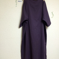 長款★蓬鬆的大人雙層紗布♪ 紫色親膚感極佳！ （換色OK‼️）（寬度可調至90cm） 第7張的照片