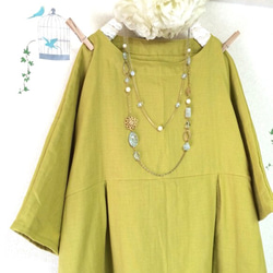 長款蓬鬆成人雙層紗布【6-7/8袖】含羞草（寬度可調/顏色可換‼️） 第4張的照片