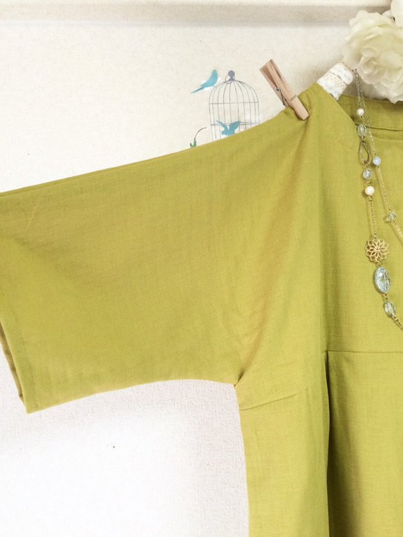 長款蓬鬆成人雙層紗布【6-7/8袖】含羞草（寬度可調/顏色可換‼️） 第5張的照片