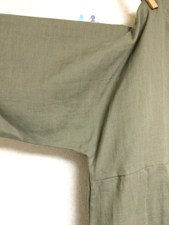 長★成人蓬鬆雙層紗布[6-7分鐘袖]卡其色灰（寬度調整/顏色更改ok！️） 第6張的照片
