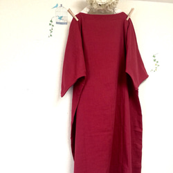 大人のダブルガーゼ/ ふんわり着心地抜群！❤️ガーネット(色変更ok‼️) (身幅調整可 最大90cm迄) 3枚目の画像
