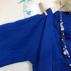 蓬鬆成人雙層紗布【6-7分袖】寶藍色（寬度調整/變色OK‼️） 第4張的照片