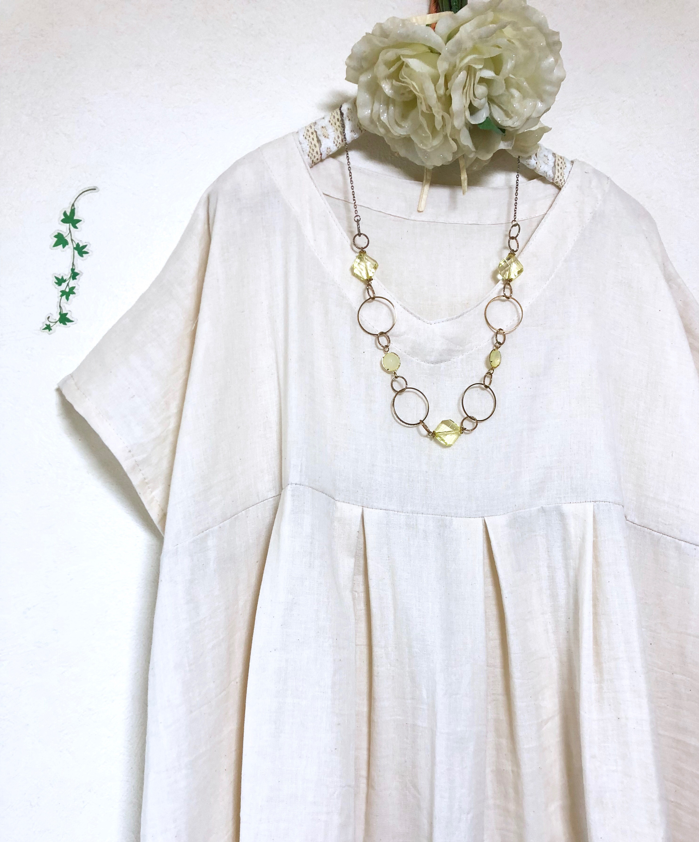 ★超ゆったりシルエット★ふわふわ大人のダブルガーゼ ★生成