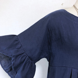 2019新作品❤️蓬鬆的成人雙層紗布❤️雙層褶t❤️荷葉袖❤️海軍藍色海軍❤️顏色多變 第4張的照片