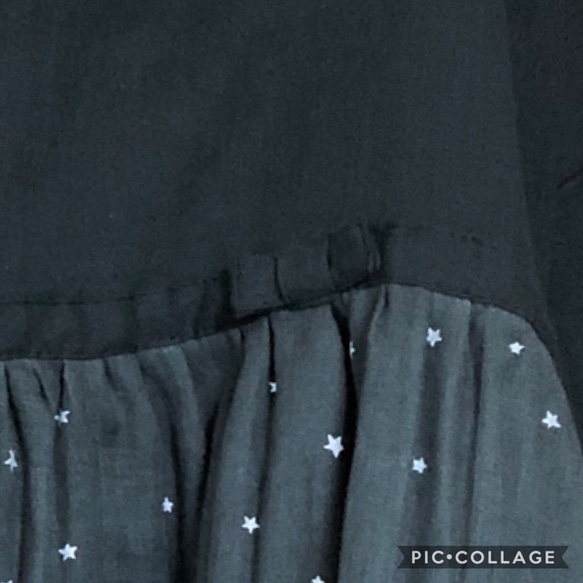 ❤️ ★ 星星填充雙色上衣 ❤️ 蓬鬆雙層紗布 ❤️ 長袖 ❤️ 可調節寬度 ❤️ 第6張的照片