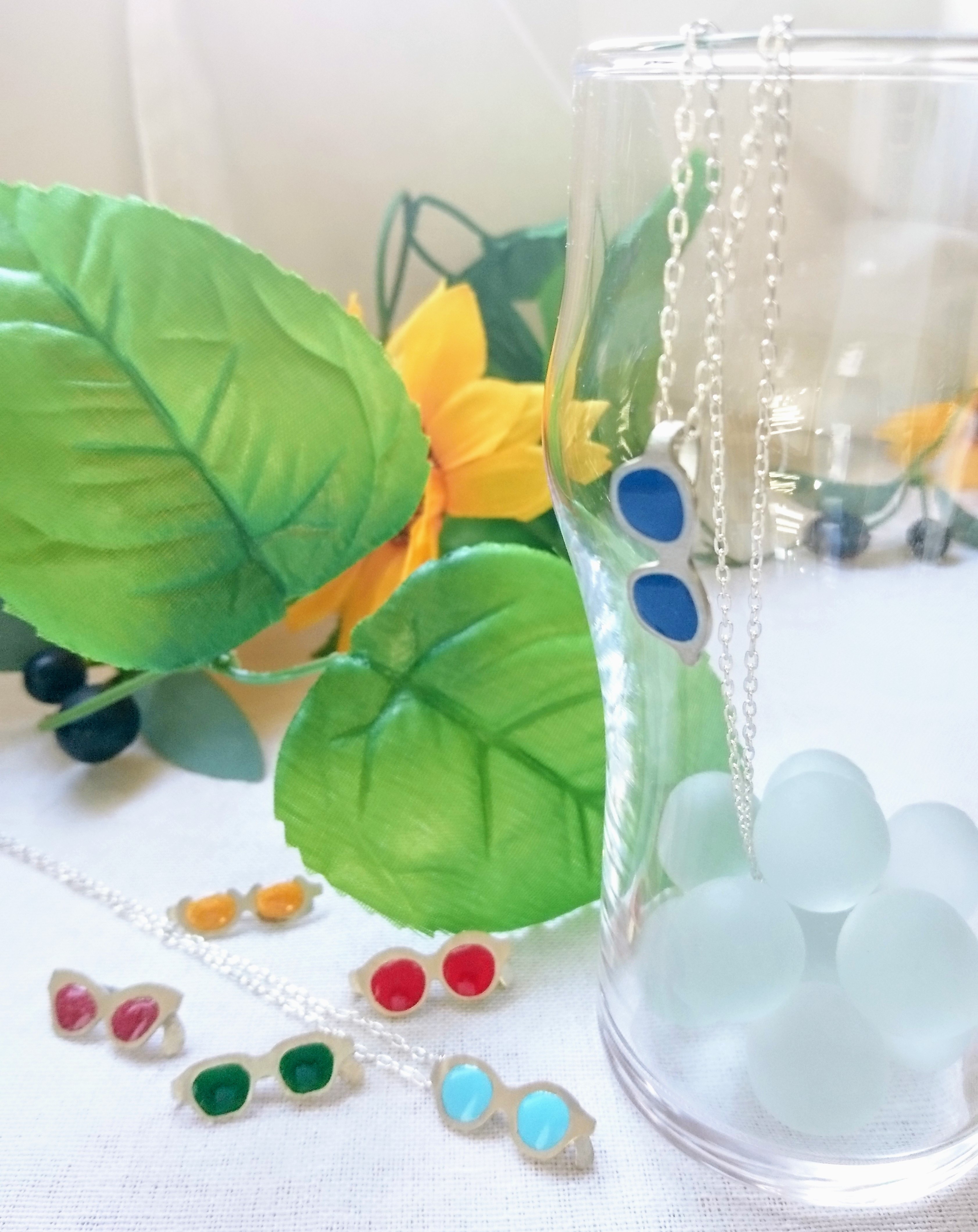 ２way サングラスモチーフネックレス レッド