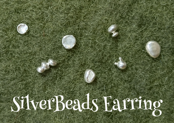 silver　beads　ピアス　スタッドタイプ 1枚目の画像