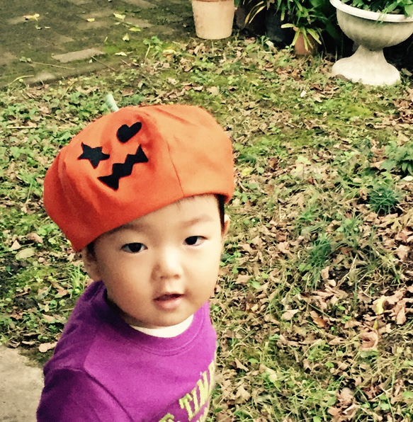 ハッピーハロウィンかぼちゃの帽子 1枚目の画像
