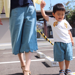 ハーフリネンのぷっくりパンツ 1枚目の画像