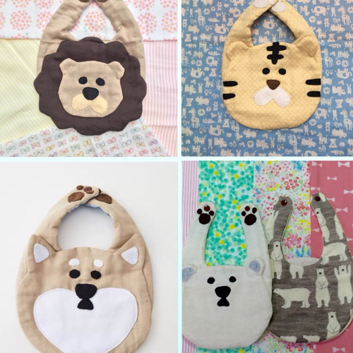 ☆男の子に人気のアニマルずスタイセット☆ スタイ・よだれかけ はる