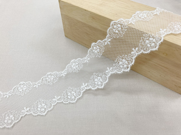 チュールレース一覧 R-10 日本製チュールレース＊1m レース Lily 通販 12742694｜Creema