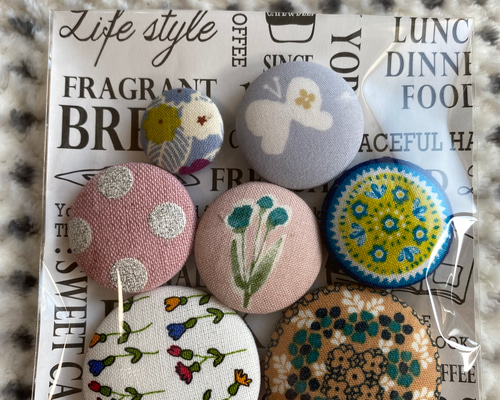 くるみボタン素材 7個セットD ボタン eminkomother 通販