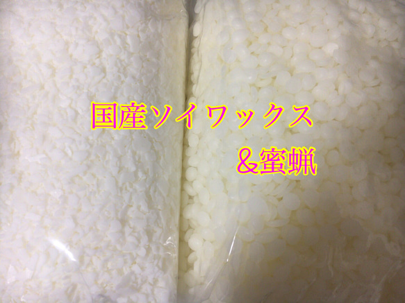 国産ソイワックス &蜜蝋100gづつ 1枚目の画像