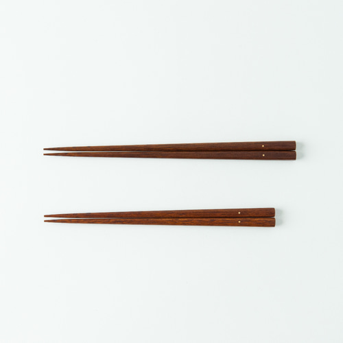 熊本 人吉木工の手仕事作品 「銀象嵌夫婦箸」 箸・箸置き Ishino-Wood