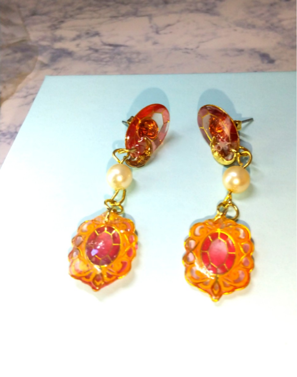 宝石研究所からのjewelレジンネックレス&ピアスセット✨