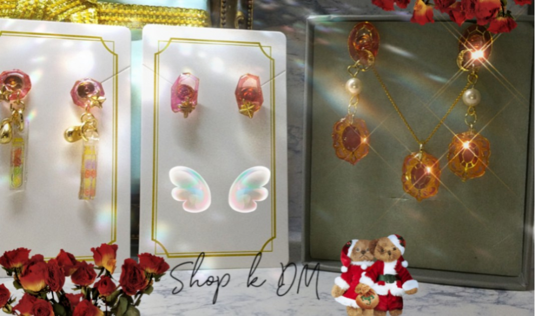 宝石研究所からのjewelレジンネックレス&ピアスセット✨