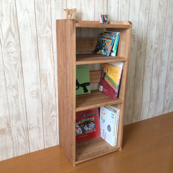 フリーラック　ボックス収納　ランドセルラック　教具棚　おもちゃ収納　コミック棚　モンテッソーリ  チーク~39cm 3枚目の画像