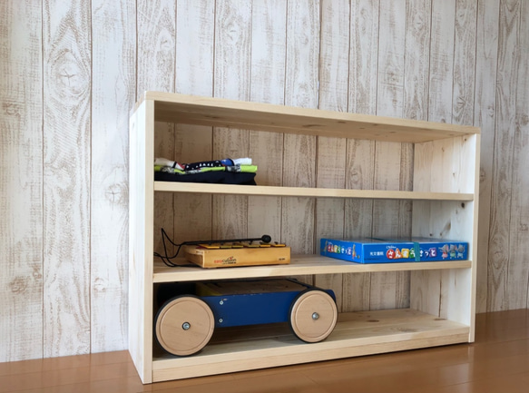 【キャスター】モンテッソーリ　フリーラック　ボックス収納　オープンラック　ランドセルラック　教具棚　ミディアム~90cm 　　　　　　　　　　　　　　　　　　　　 カラー こちらの商品も