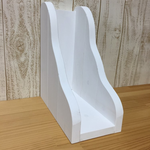 ブックスタンド*絵本棚*マガジンラック*家具*~ホワイト~13 本棚