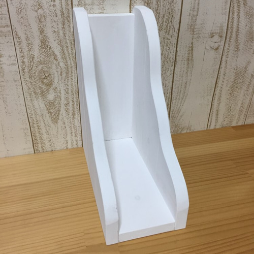 ブックスタンド*絵本棚*マガジンラック*家具*~ホワイト~13 本棚