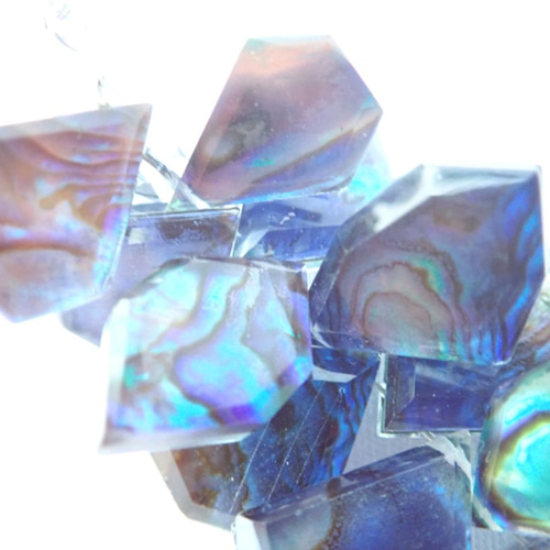 天然ブルーアバロンシェル・2個セット 天然石 Mystic stones LUNA