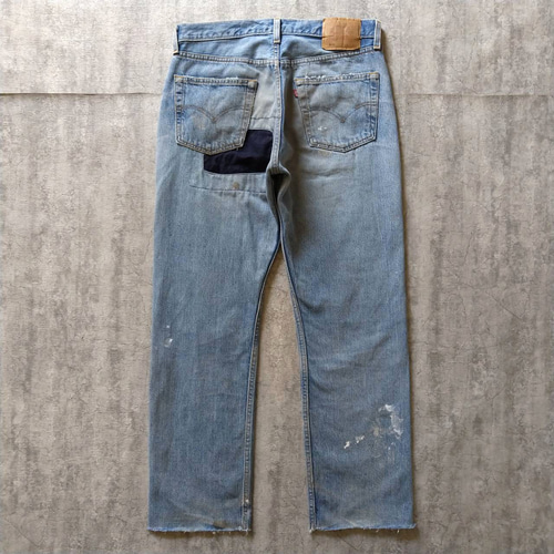 W33表記 リペアデニム usa製 ビンテージ リーバイス 501 リメイク