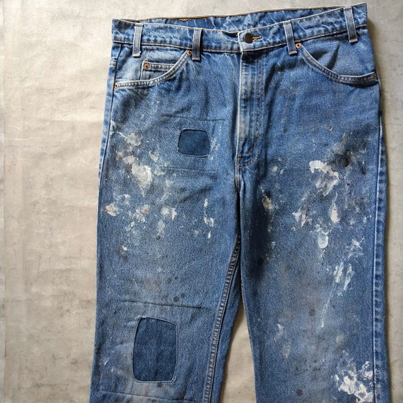 W36表記 リペアカスタム オレンジタグ リーバイス 517 リメイクデニム