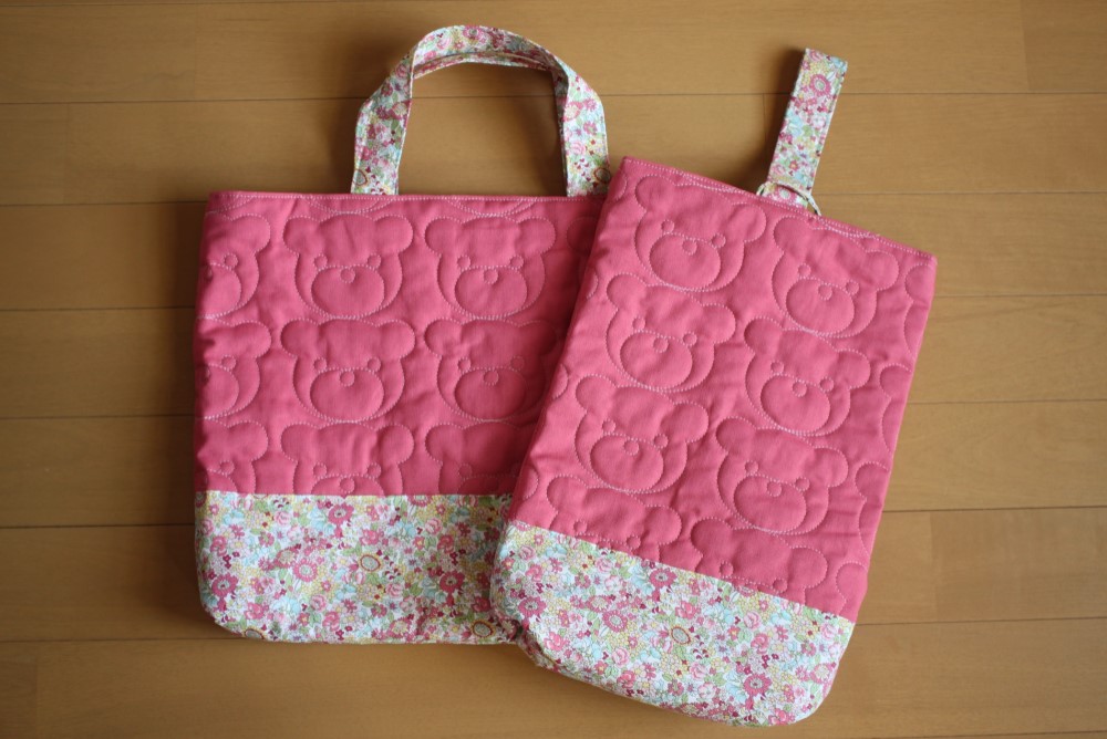 【受注生産】入園2点セット（オールドローズ/花）