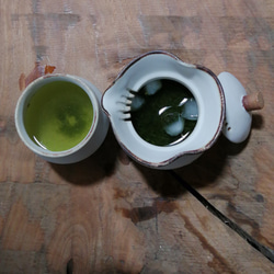 擠壓茶壺套裝白色大（2小杯） 第5張的照片