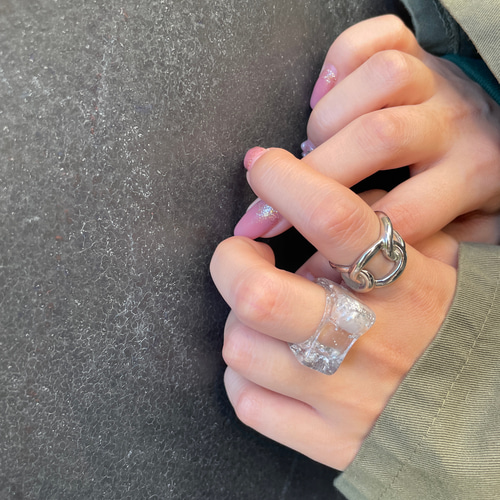 【稀品・ハンドメイド一点物】　マーブルシェルシルバーリング 稀品・ハンドメイド一点物】 マーブルシェルシルバーリング