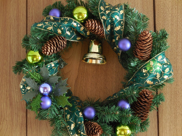 松ぼっくりのクリスマスリース リース Ding an sich 通販 1508041