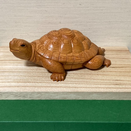 一位一刀彫 「福亀」 その他置物 mokujin 通販 12844918｜Creema(クリーマ)