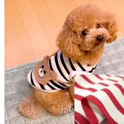 犬服 ポシェット風 くまちゃんタンクトップ ペット服