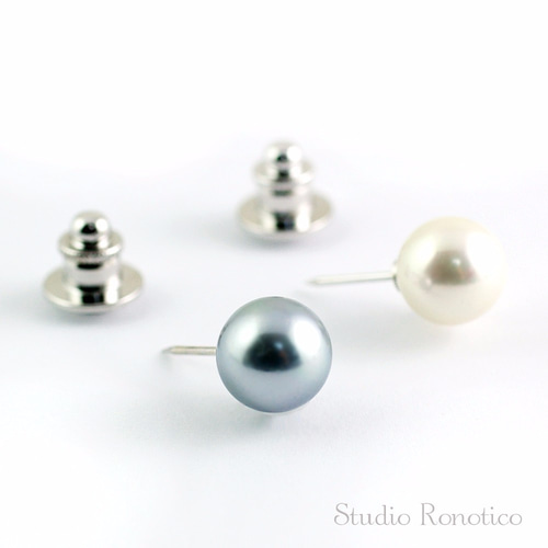 【10％OFF】 2個セット 国産磨き貝パール10mm ピンブローチ ラペルピン 真珠