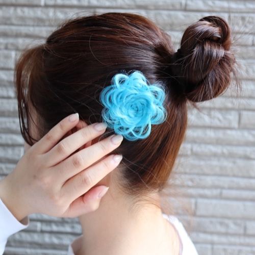イエロー】❤︎ヘアアクセサリー エクステ 髪飾り フルール