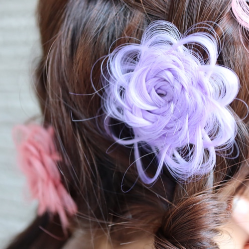 イエロー】❤︎ヘアアクセサリー エクステ 髪飾り フルール