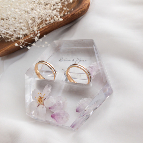 桜のレジンリングピロー リングピロー yukimintaka 通販 12413359