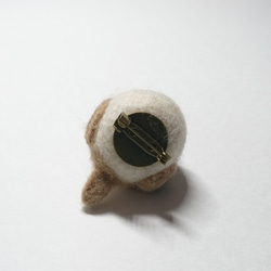 まんまるすずめのブローチ 小鳥 羊毛フェルト 4枚目の画像