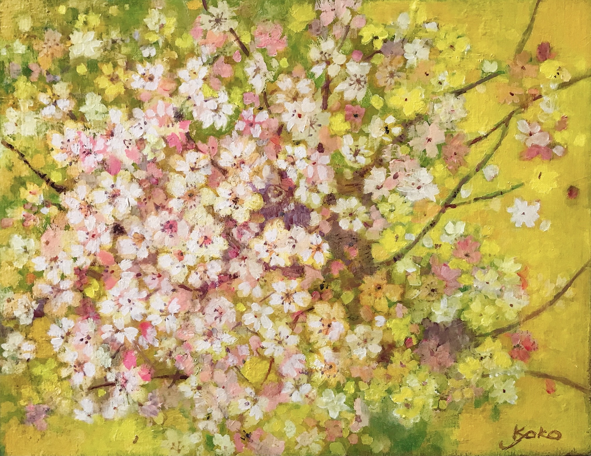 Gold cherry blossoms 金色桜 66,000円