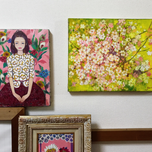 Gold cherry blossoms 金色桜 絵画 modern art 通販 12779533