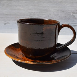 飴釉鉄彩コーヒーカップ 2枚目の画像