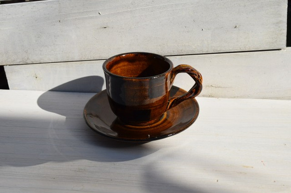 飴釉鉄彩飴釉鉄彩コーヒーカップ 2枚目の画像