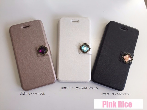 ゴージャスビジュー手帳iPhone6.6plusケース 1枚目の画像