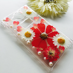 赤いお花のiPhoneケース＊花びらver＊ 2枚目の画像