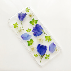 押し花スマホケース＊Delphinium＊ 3枚目の画像