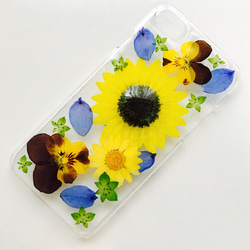 押し花スマホケース＊Sunflower＊ 2枚目の画像