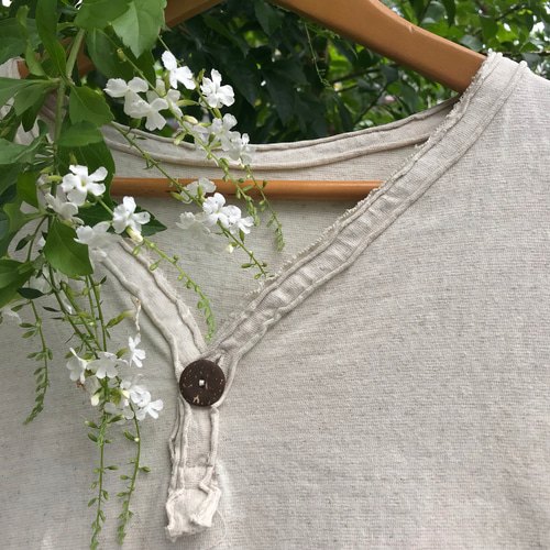 藍染】【ヘンプコットン】メンズ 大きめ 半袖カットソー Tシャツ 【父